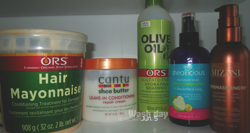 2016.06.05 - wash routine for relaxed hair - products